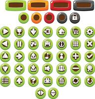 Green Casual Candy Game UI Button vector