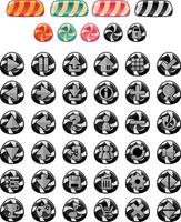 Gray Candy Stripe Casual Game UI Button vector