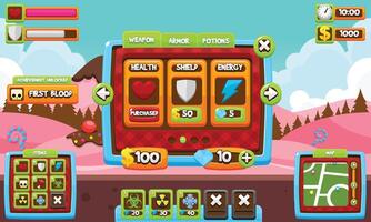 Casual Sweet Candy Game User Interface vector