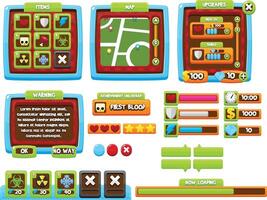 Casual Candy Coated Game UI Window Panel vector