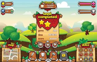 Fantasy RPG medieval Kingdom Game User Interface vector
