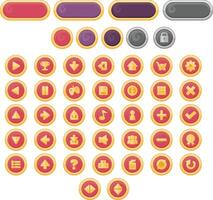 Horror Halloween Game UI Button vector