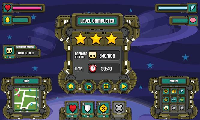Sci-fi Robot Mech Techno Game User Interface
