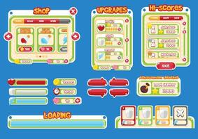 Bubble Candy Casual Game User Interface Window vector