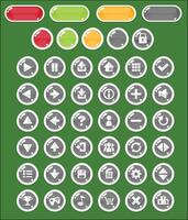 Gray Casual Candy Game UI Button vector
