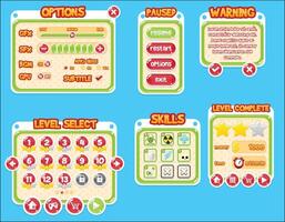 Bubble Candy Casual Game UI Window Panel vector