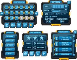 Space Sci-fi Techno Game UI Window Panel vector