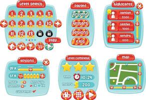 Casual Game Candy UI Window Panel vector
