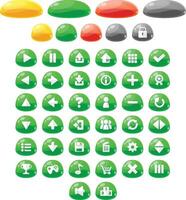Green Jelly Casual Game UI Button Pack vector