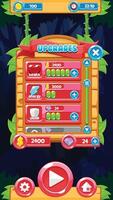 Casual Jungle Game User Interface Market Window vector