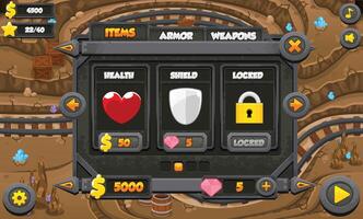Gold Mine Game User Interface Item Market Window vector