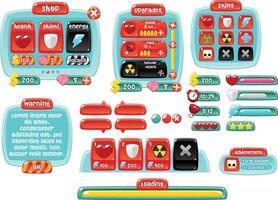 Casual Game Candy Stripe UI Window Panel vector