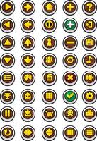 Fantasy RPG Medieval Wood Game UI Button vector