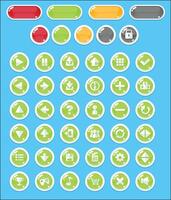 Green Casual Candy Game UI Button vector