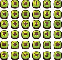 Green Chocolate Candy Game User Interface Button vector