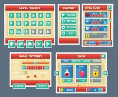 Minimalist Casual Game User Interface Window Panel vector