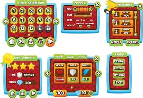 Casual Sweet Candy Coated Game UI Window Panel vector