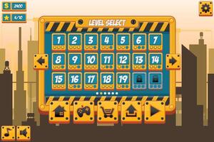 City Builder Casual Game UI Level Select Window vector