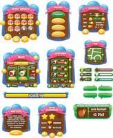 Jelly Game User Interface Window Panel vector
