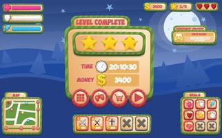 Christmas Winter Game User Interface vector