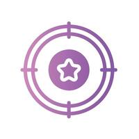 star Flat Gradient Icon White Background vector