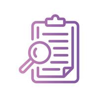 survey form Line Gradient Icon White Background vector