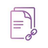 chain links Line Gradient Icon White Background vector