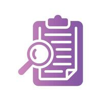 survey form Flat Gradient Icon White Background vector