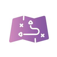 roadmap Flat Gradient Icon White Background vector