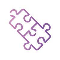 puzzle pieces Line Gradient Icon White Background vector
