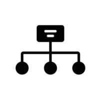 flowchart Glyph Icon White Background vector