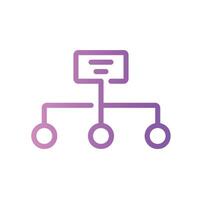 flowchart Line Gradient Icon White Background vector