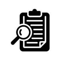 survey form Glyph Icon White Background vector