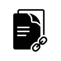 chain links Glyph Icon White Background vector