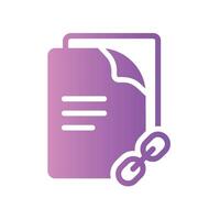 chain links Flat Gradient Icon White Background vector