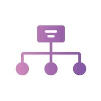 flowchart Flat Gradient Icon White Background vector
