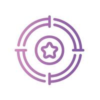 star Line Gradient Icon White Background vector