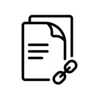chain links Line Icon White Background vector