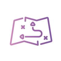 roadmap Line Gradient Icon White Background vector