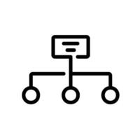 flowchart Line Icon White Background vector