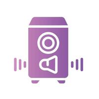 loudspeaker Flat Gradient Icon White Background vector