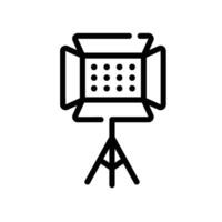 studio light Line Icon White Background vector