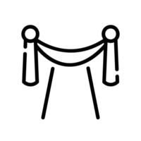 red carpet Line Icon White Background vector