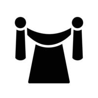red carpet Glyph Icon White Background vector