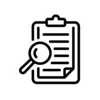 survey form Line Icon White Background vector