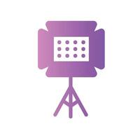 studio light Flat Gradient Icon White Background vector