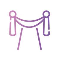 red carpet Line Gradient Icon White Background vector