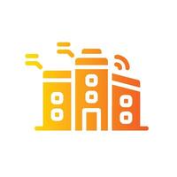 smart city Flat Gradient Icon White Background vector