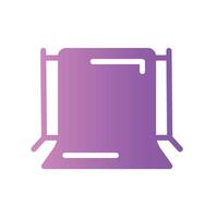 green screen Flat Gradient Icon White Background vector