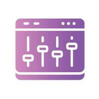 soundboard Flat Gradient Icon White Background vector